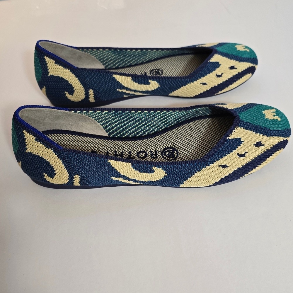 Rothy's The Flat Shoes Moroccan Blue Knit Women's Size 6 New RETIRED RARE - Picture 3 of 10
